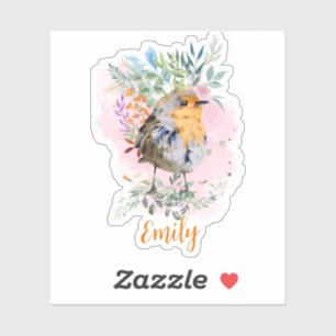 Sticker Oiseau coloré mignon