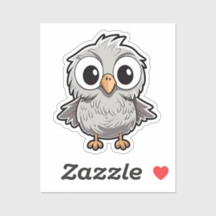 Sticker Oiseau de caricature