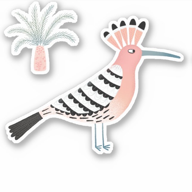 Sticker Oiseau de Hoopoe (Devant)
