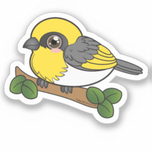 Sticker Oiseau forestier de Palila Hawaii