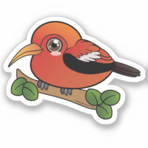 Sticker Oiseau forestier Iiwi Hawaii