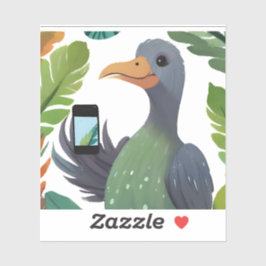Sticker Oiseau goony passant le temps