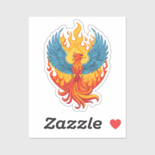 Sticker Oiseau phénix mythologique Fantasy lumineux