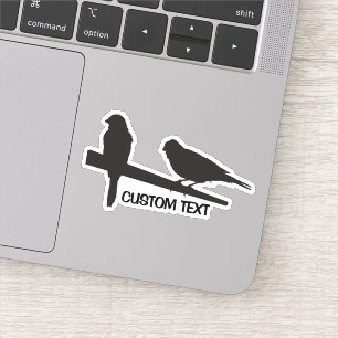 Sticker Oiseaux canaires assis sur l'autocollant