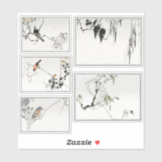 Sticker Oiseaux d'encre orientaux