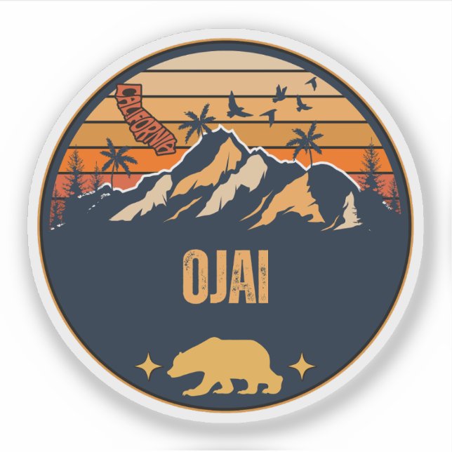 Sticker Ojai, Californie (Devant)