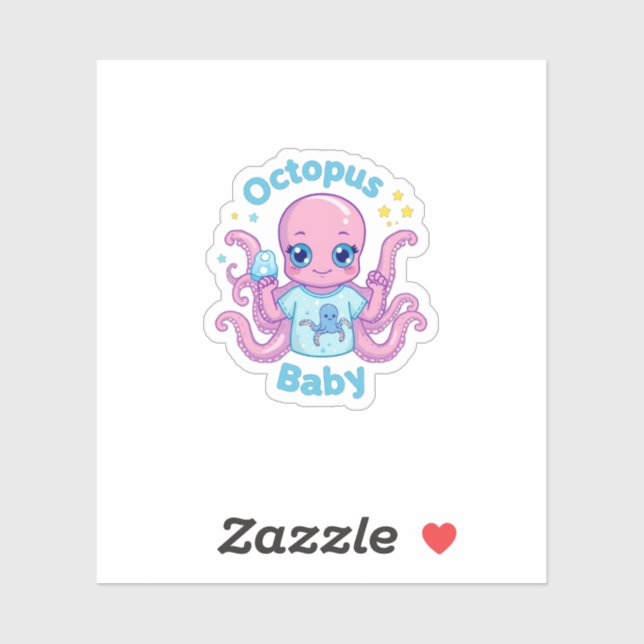 Sticker Oktopus Baby  (Blatt)