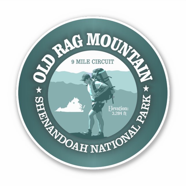 Sticker Old Rag Mountain (T) (Devant)