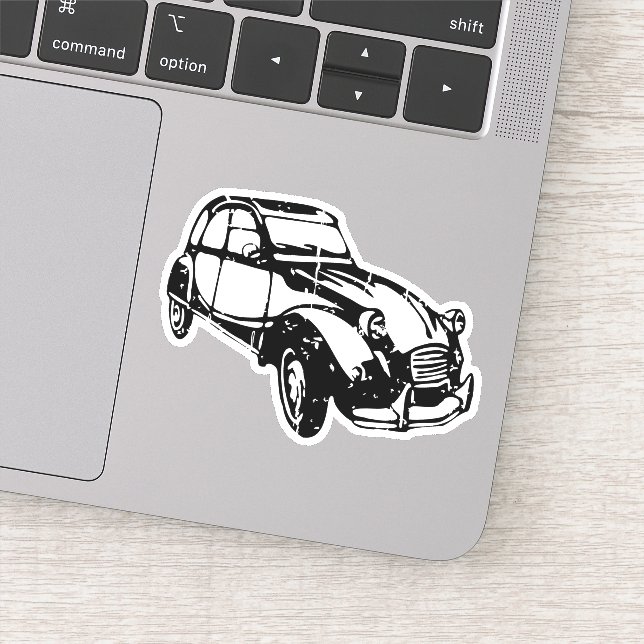 Sticker Oldtimer 2cv Cente (Détail)