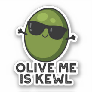 Sticker Olive Me Est Le Cool Kewl Pun Olive