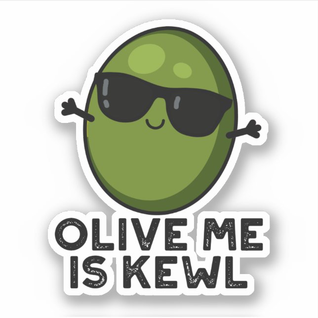 Sticker Olive Me Est Le Cool Kewl Pun Olive (Devant)