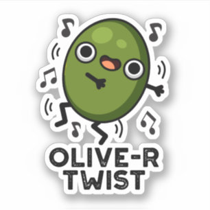 Sticker Olive-r Twist Funny Fruit Olive Pun