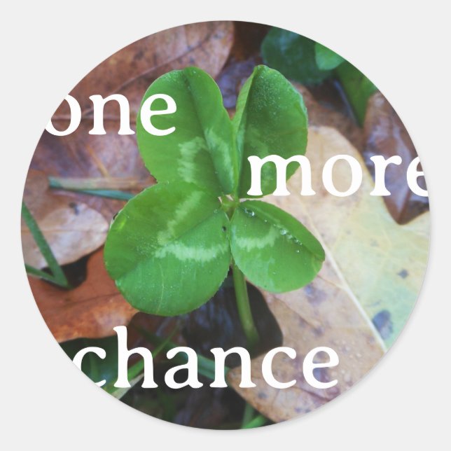 Sticker 'One more Chance' (Devant)