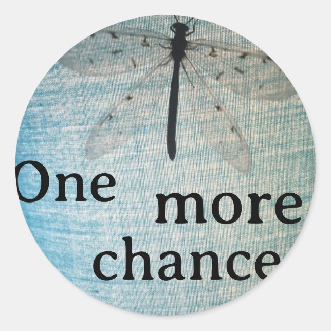 Sticker 'one more chance' (Devant)