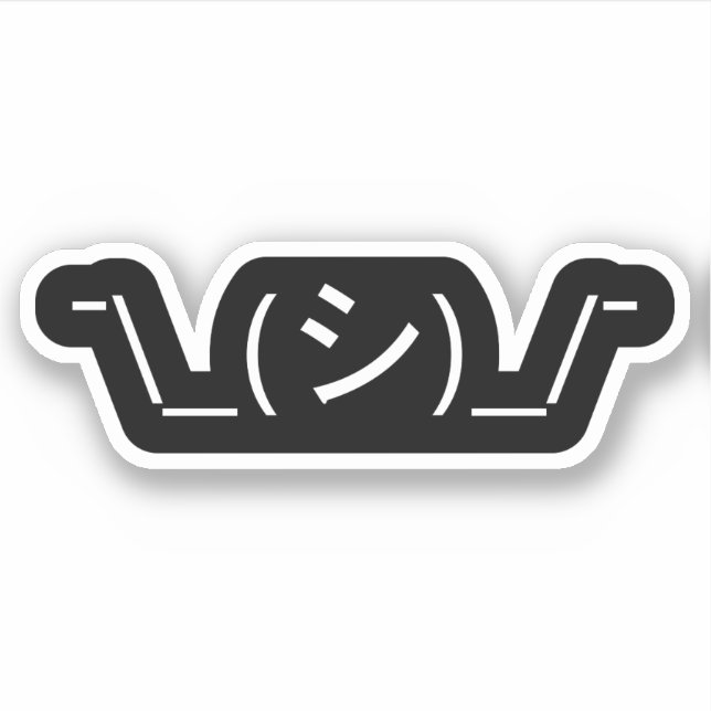 Sticker Oops Shrug Emoticon ; -\_(シ)_/ (Devant)