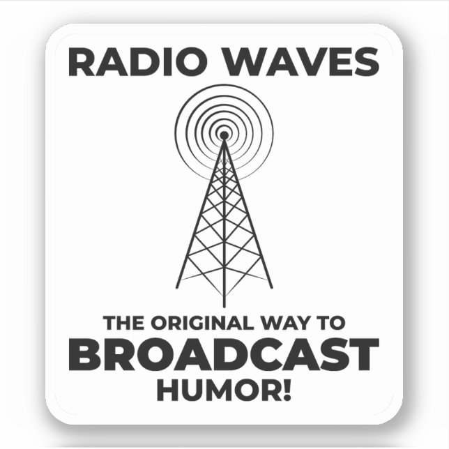 Sticker Opérateur Radio Ham Amateur Drôle Dire (Devant)