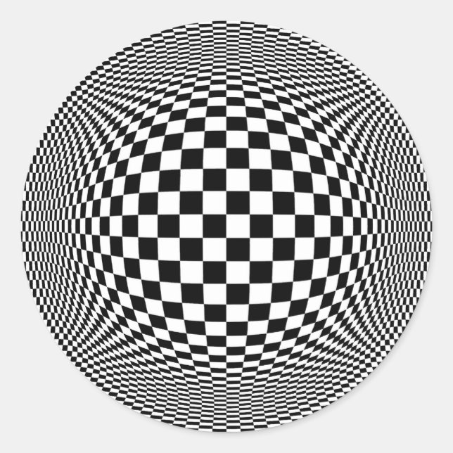 Sticker Optique Illusion Checkers (Devant)