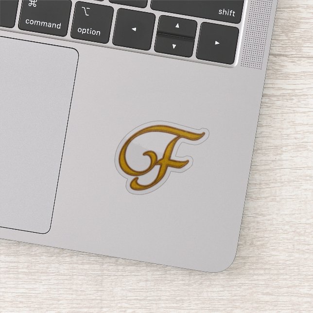 Sticker Or Luxe Monogramme F (Détail)