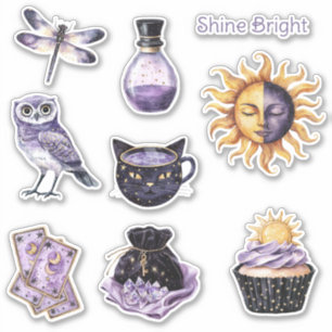 Sticker Or Purpule Brille Soleil