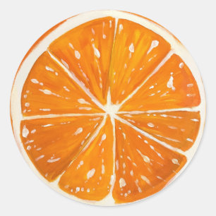 Sticker orange arrondi