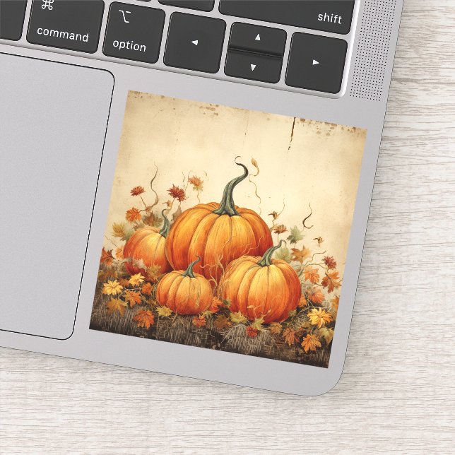 Sticker Orange Citrouille Russe Automne Thanksgiving (Détail)