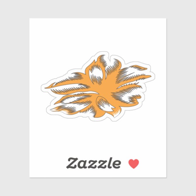 Sticker Orange jaunâtre, Jaune orangé (Feuille)