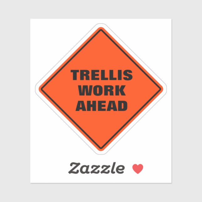 Sticker Orange prudence signalisation cadeau pour pergola  (Feuille)