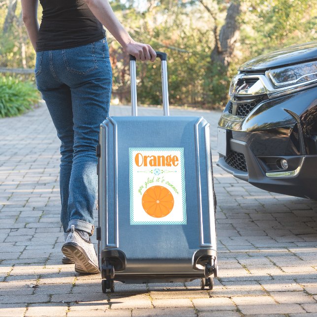 Sticker Orange Vous êtes content C'est été (Valise Insitu)