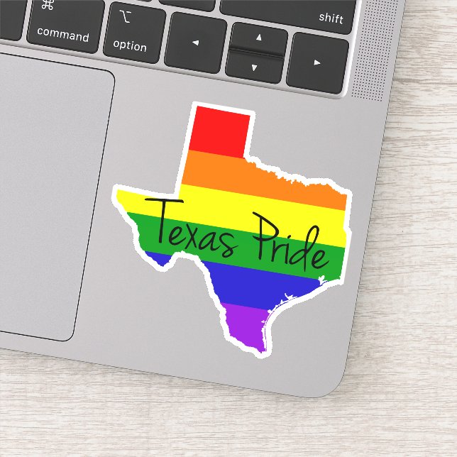 Sticker Ordinateur portable Arc-en-ciel Gay pride Texas (Détail)