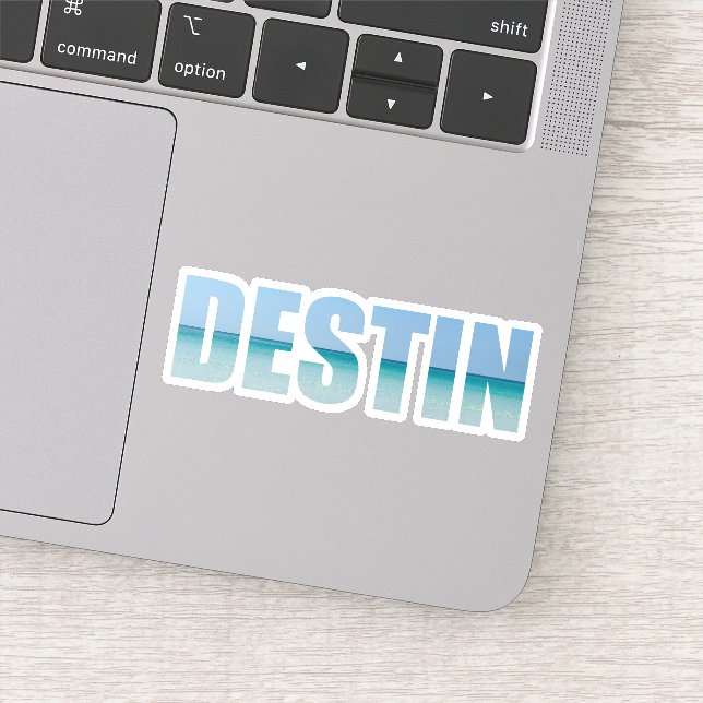 Sticker Ordinateur portable Destin Florida Beach Lettres (Détail)