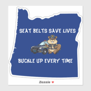Sticker Oregon Beaver Trooper Ceintures de sécurité sauver