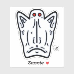 Sticker Oreilles rouges oreilles pointues créature semblab