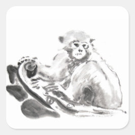 Sticker original de la peinture de linge de singe