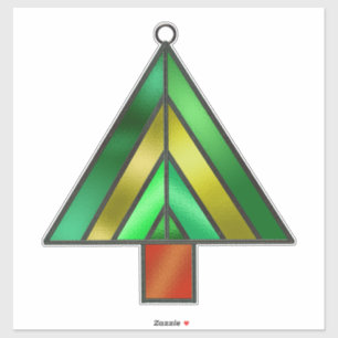 Sticker Ornement d'arbre de Noël en verre tendu