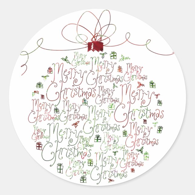 Sticker ornemental de Noël (Devant)