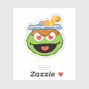 Sticker Oscar Souriant visage avec des yeux en forme de co