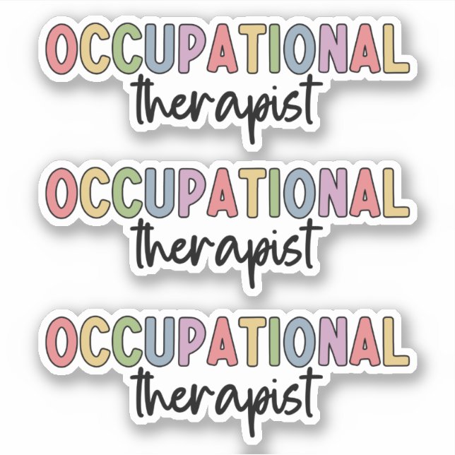 Sticker OT ergothérapeute | Thérapie professionnelle (Devant)