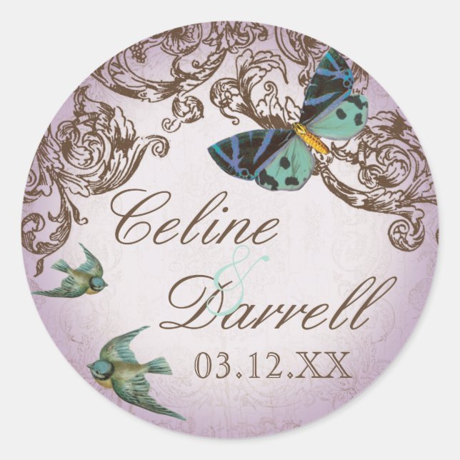 Sticker ou sceau Mariage de Botanica - Lavande (Devant)