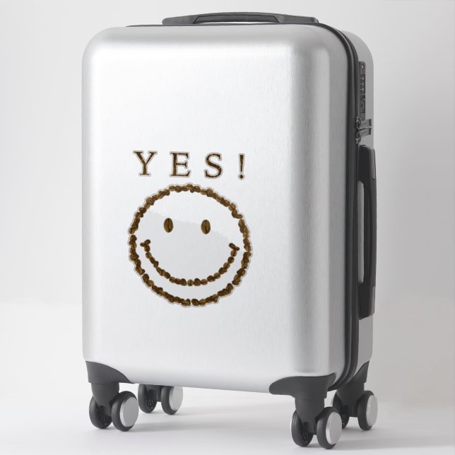 Sticker Oui Café ! (Sur valise)