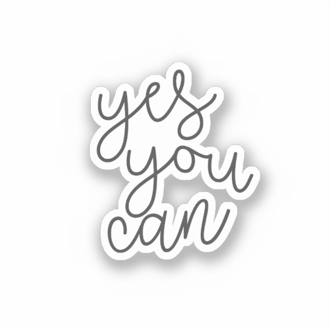 Sticker Oui, Citation Inspirationnelle (Recto)