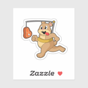 Sticker Ours comme coureur