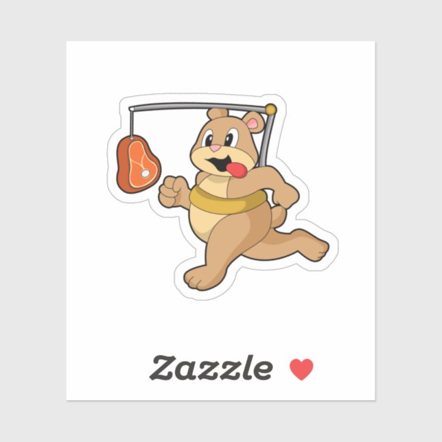 Sticker Ours comme coureur (Feuille)