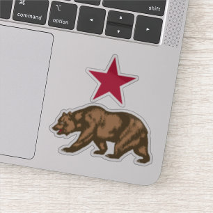 Sticker Ours gris et étoile de République d'ours de la