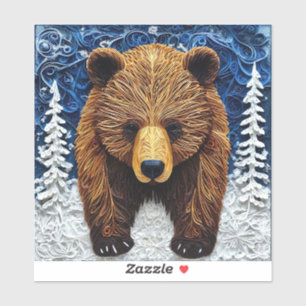 Sticker Ours grizzly