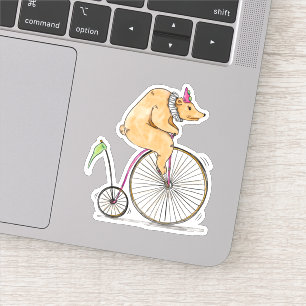 Sticker Ours Tricycle