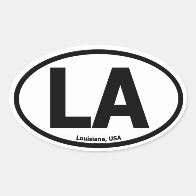Sticker Oval Louisiana (Devant)