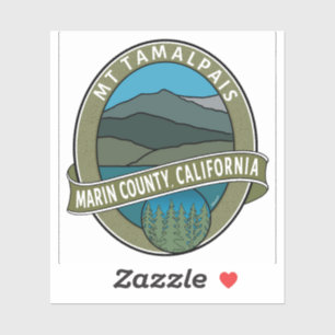 Sticker Oval Mt Tamalpais Marin County Kalifornien