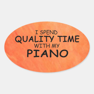 Sticker Oval Piano Time de qualité