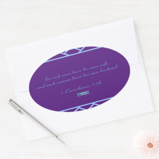 Sticker Oval (Triangles Violets) RFPMDesigns ©️ 20