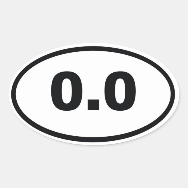 STICKER OVALE 0.0 (Devant)